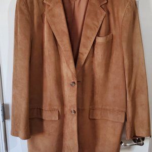 CITY JONES NEW YORK REAL SUEDE BLAZER